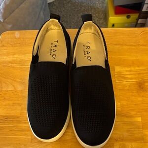 Traq by Alegria Black Slip-On Loafers